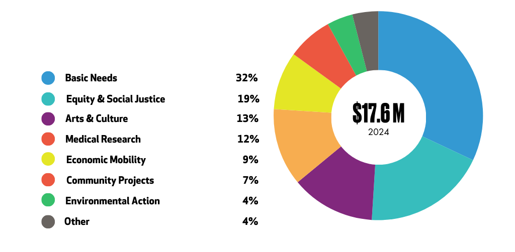 Foundation-directed grants pie chart for 2024